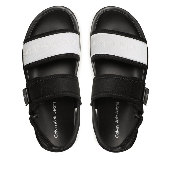 Calvin Klein Jeans Sandalen Calvin Klein Jeans Sandal Doublebar Hardware YM0YM00643 White/Black YBH