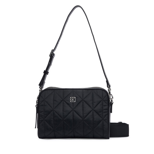 Torebka Calvin Klein Emblem Aop Jacquard Bucket LV04F3648G Czarny -