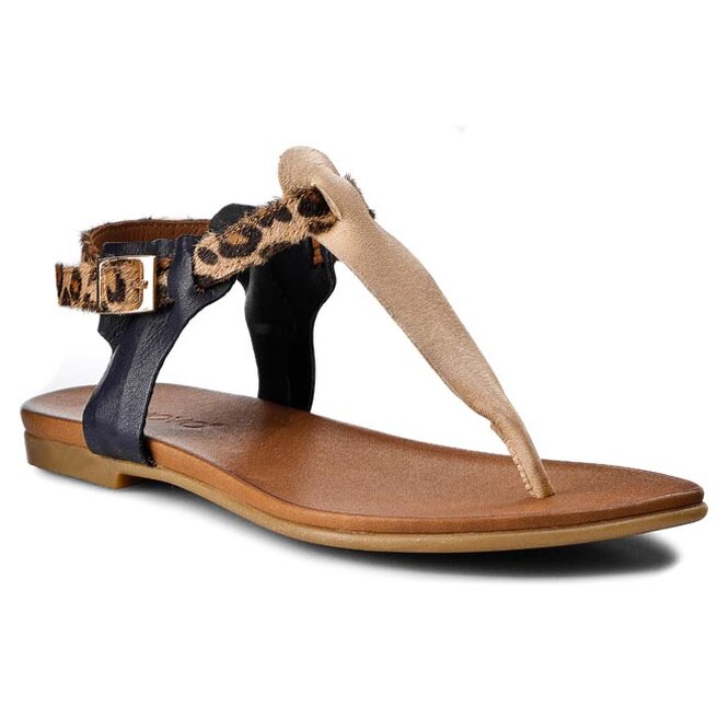 Infradito Inuovo Napoli 5260 Beige Lea Leopard Navy Lea escarpe