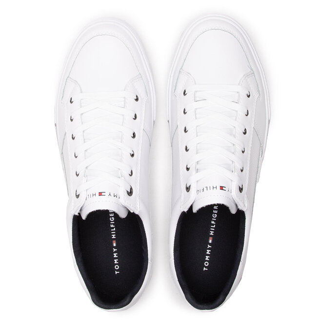 Αθλητικά Tommy Hilfiger Core Corporate Leather Sneaker FM0FM03393 White YBR  • Www.epapoutsia.gr