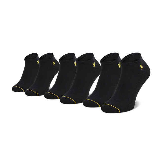 Lyle & Scott 3 pár férfi bokazokni Lyle & Scott Ross LS-SPRT-SK-500 r.40/46 Black 5062