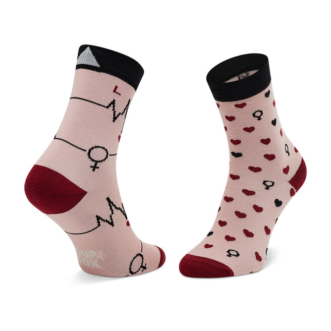 Cup of Sox Șosete Înalte Unisex Cup of Sox Atak Serca Różowe