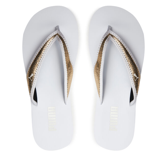 Japonki Puma Sandy Flip Metallic Shine - Biały