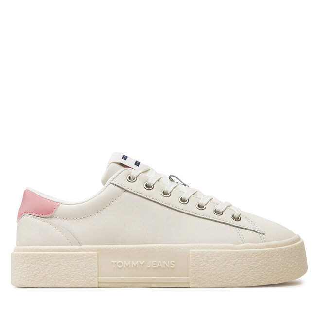 Sneakersy Tommy Jeans Tjw Foxing Flatform Sneaker - Écru