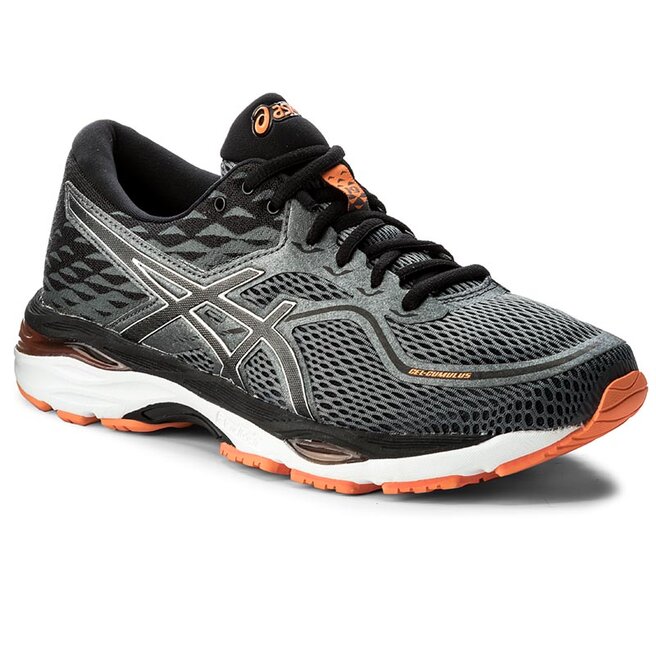 Schuhe Asics Gel Cumulus 19 T7B3N Carbon Black Hot Orange 9790