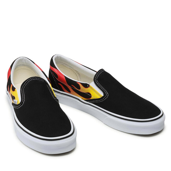 Vans Teniși Vans Classic Slip-On VN0A38F7PHN1 (Flame) Black/Black/Tr Wht