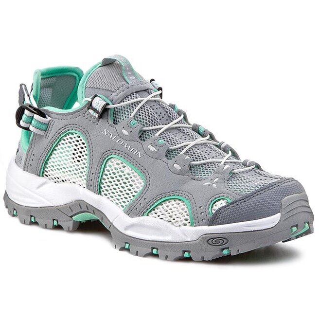 Chaussures de trekking Salomon Techamphibian 3 W 373271 20 M0 Light  Onix/White/Lucite Green • Www.chaussures.fr
