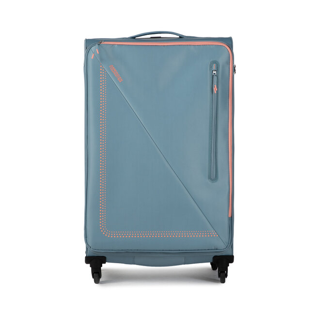 American Tourister Nagy szövetborítású bőrönd American Tourister Lite Volt 134526-7303-1CNU Grey/Peach