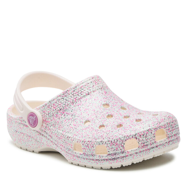 Παντόφλες Crocs Classic Glitter Clog K 206993 Oyster epapoutsia.gr
