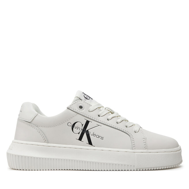 Sneakersy Calvin Klein Jeans Chunky Cupsole Laceup Mon Lth Wn - Biały