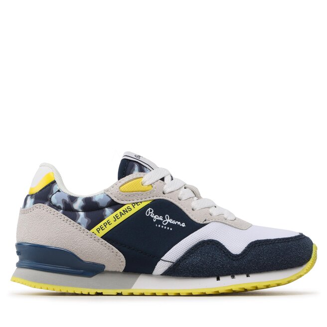 Sneakersy Pepe Jeans London B Brighton - Niebieski