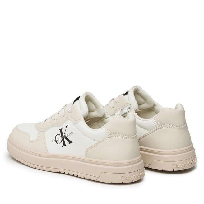 Calvin Klein Jeans Сникърси Calvin Klein Jeans Low Cut Lace-Up Sneaker V3X9-80552-1355 S Beige/Milk A360