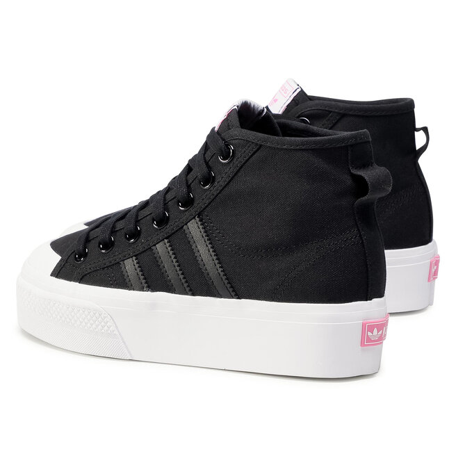 Chaussures adidas Nizza Platfrom Mid W FY7579 Cblack/Ftwwht/Scrpnk •  Www.chaussures.fr