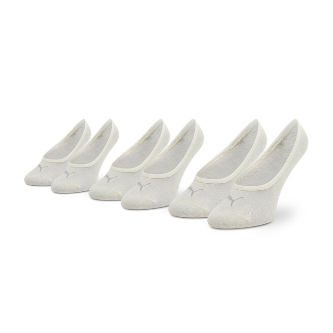 Zestaw 3 par stopek unisex Puma Footie - 30 Szary