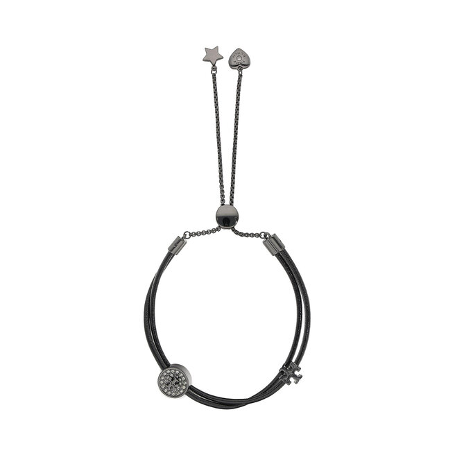 Pulsera Tory Burch Kira Pave Slider Bracelet 85672 Negro zapatos.es