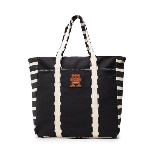 Geantă Tommy Hilfiger Th Coastal Prep Breton Tote AM0AM11079 0G0 0G0 imagine noua 2022