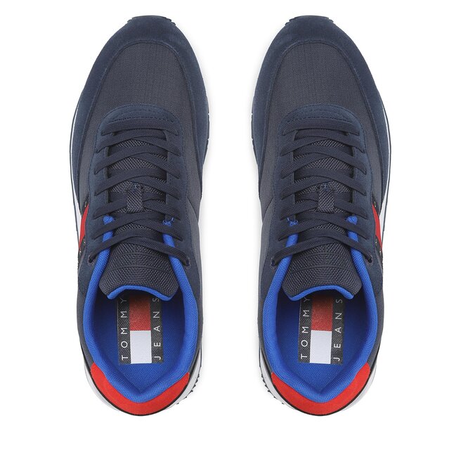 Tommy Jeans Sneakersy Tommy Jeans Leather Runner EM0EM01136 Twilight Navy C87