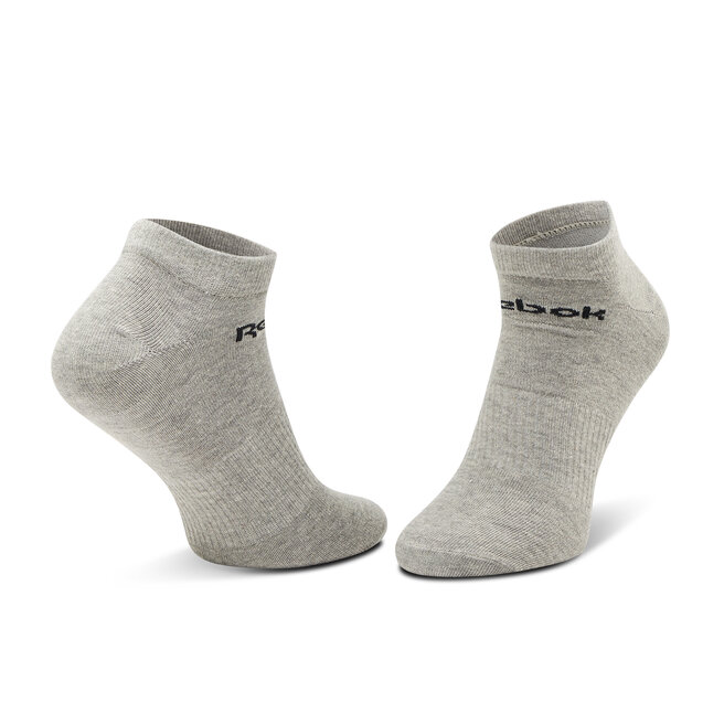 Reebok Комплект 3 чифта къси чорапи унисекс Reebok Act Core Low Cut Sock 3P GH8229 Mgreyh/White/Black