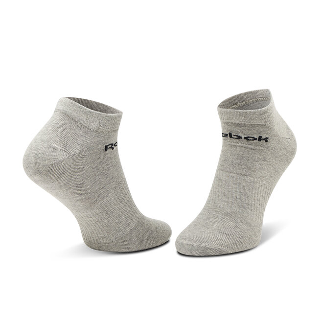 Reebok Set di 3 paia di calzini corti unisex Reebok Act Core Low Cut Sock 3P GH8229 Mgreyh/White/Black