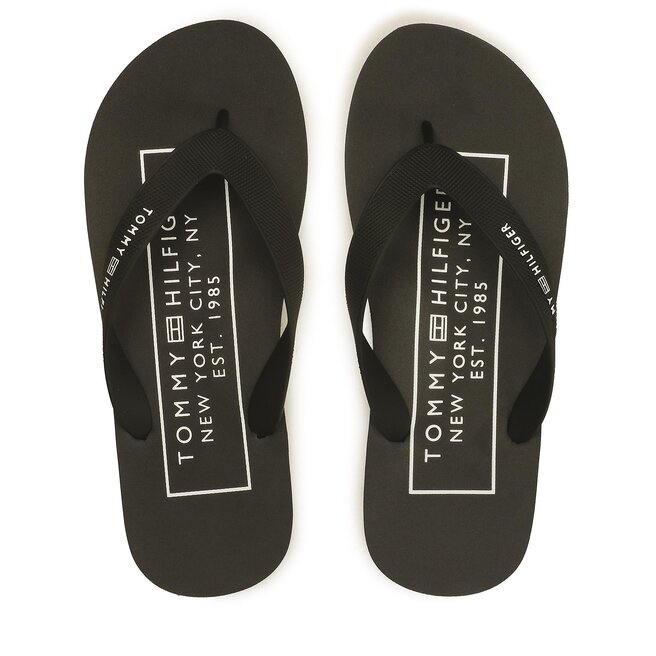 Japonki Tommy Hilfiger Rubber Hilfiger Beach Sandal - Czarny