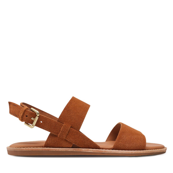 Clarks Sandály Clarks Karsea Strap 261585384 Tan Suede