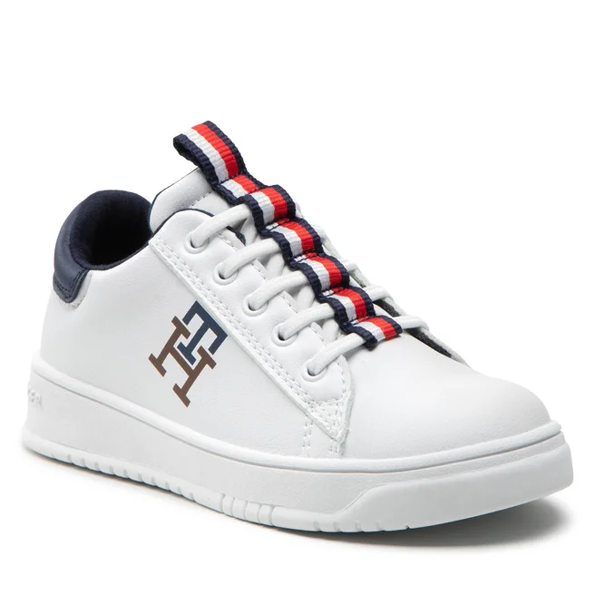 Sneakers Tommy Hilfiger Low Cut Lace-Up Sneaker T3B9-32466-1355 M White/Blue X336