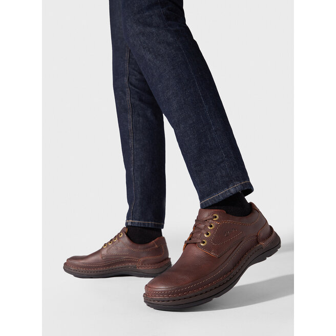 Clarks Nature Three 203390057 Mahogany Leather evzuttya .ua