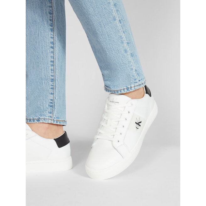 Calvin Klein Jeans Sneakersy Calvin Klein Jeans Classic Cupsole 1 YM0YM00318 White/Black 0K8