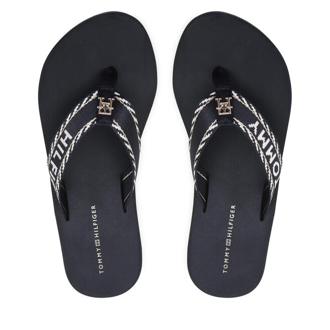 Tommy Hilfiger Žabky Tommy Hilfiger Webbing H Wedge Sandal FW0FW07149 Space Blue 0GY