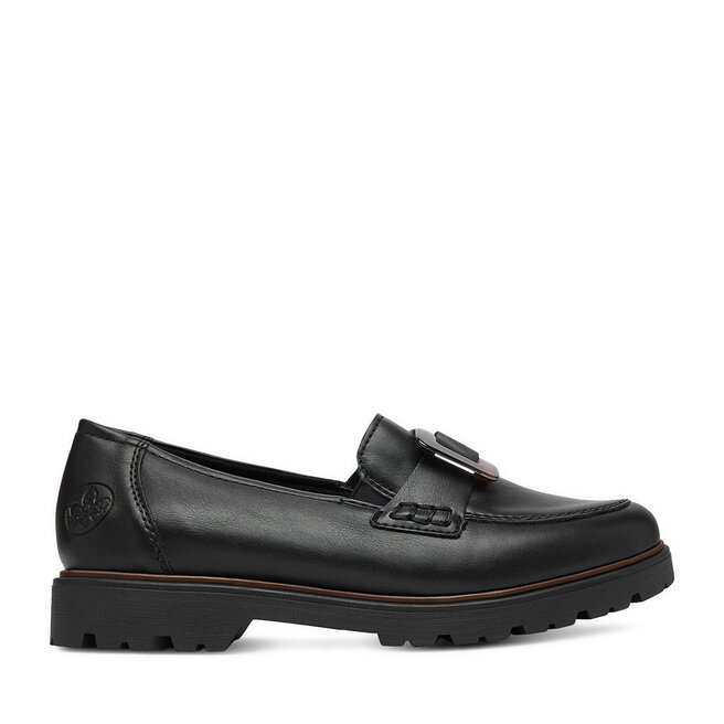 Loafersy Rieker CEO-45553-00 Czarny - kobiece