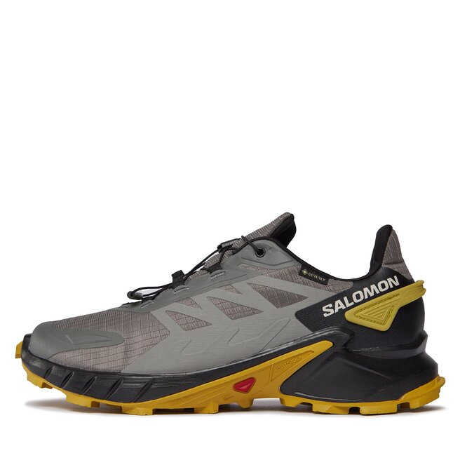 Salomon Cipő Salomon Supercross 4 GORE-TEX L47317200 Pewter/Black/Cress Green
