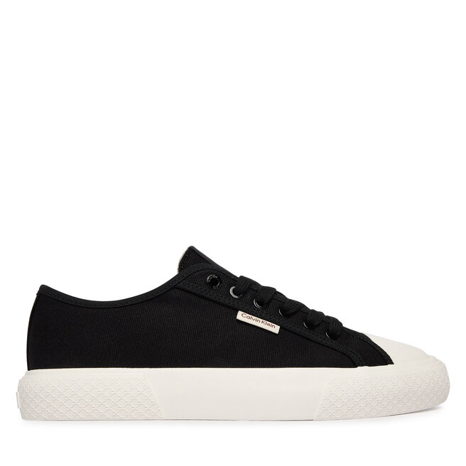 Trampki Calvin Klein Vulc Low Lace Up Canvas HW0HW02975 Czarny - kobiece