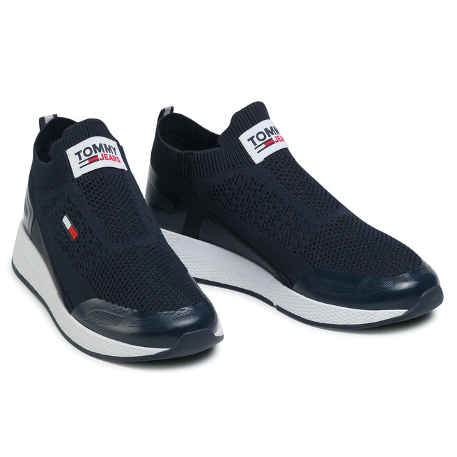 Superge Tommy Jeans Flexi Sock Runner EM0EM00664 Twilight Navy C87 •  Eobutev.si