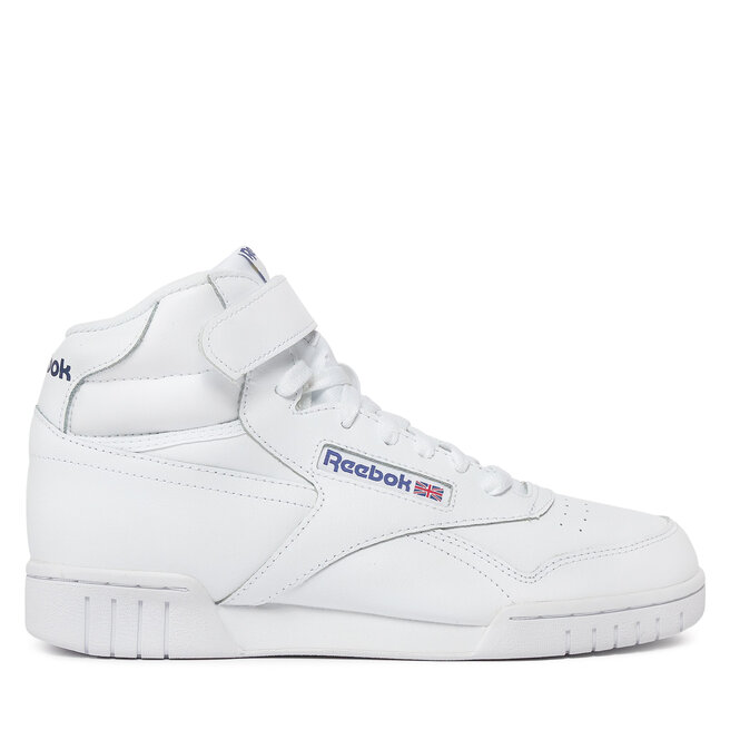 Reebok ex-o-fit hi-top trainers in white 3477 Clearance
