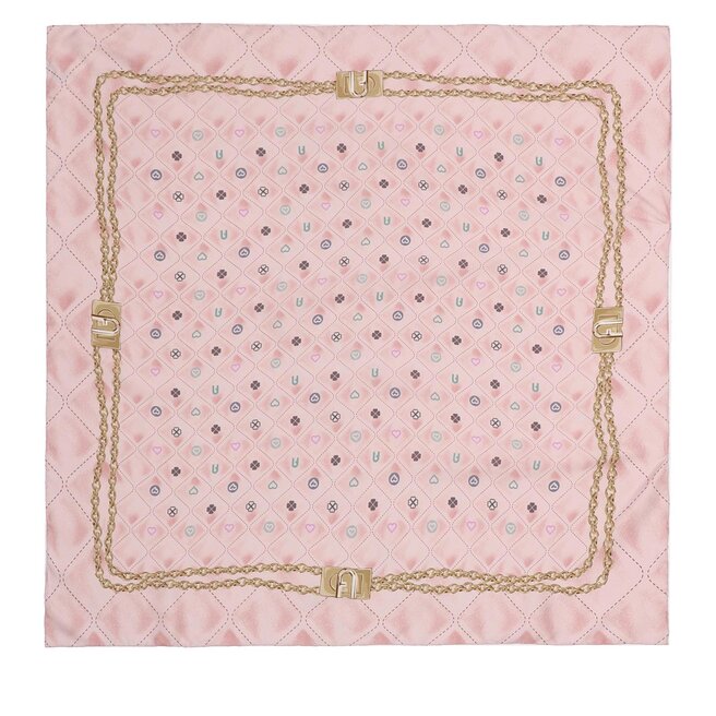 Foulard Vintage Furla En Soie 100% - Multicolore, Motif Géométrique - Occasion En Bon état