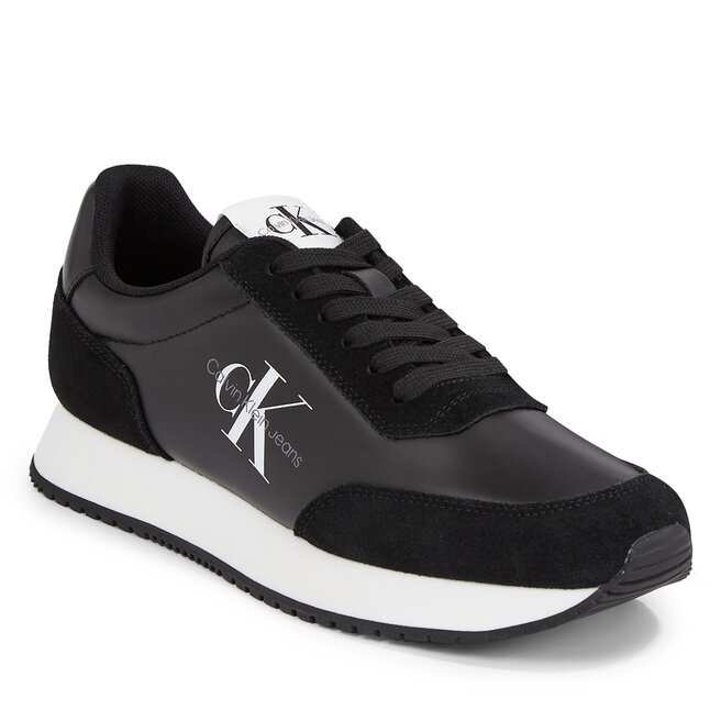Calvin Klein Jeans Sportcipő Calvin Klein Jeans Retro Runner Low Laceup Ny Pearl YW0YW01056 Black/White BEH