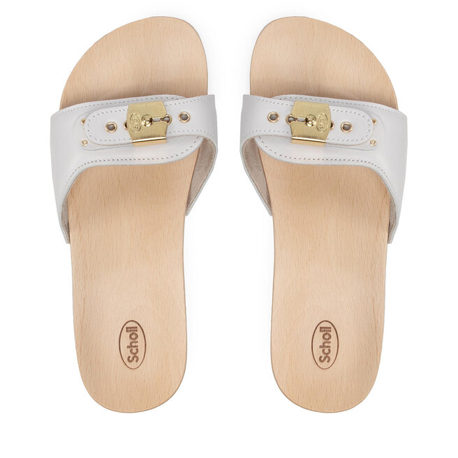 Ciabatte Scholl Scholl Zoccoli Pescura Flat Bianchi Di Moda | Ventis