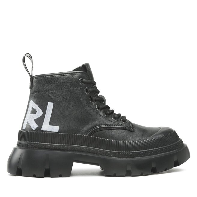 KARL LAGERFELD Polokozačky KARL LAGERFELD KL43520 Black Lthr/Mono