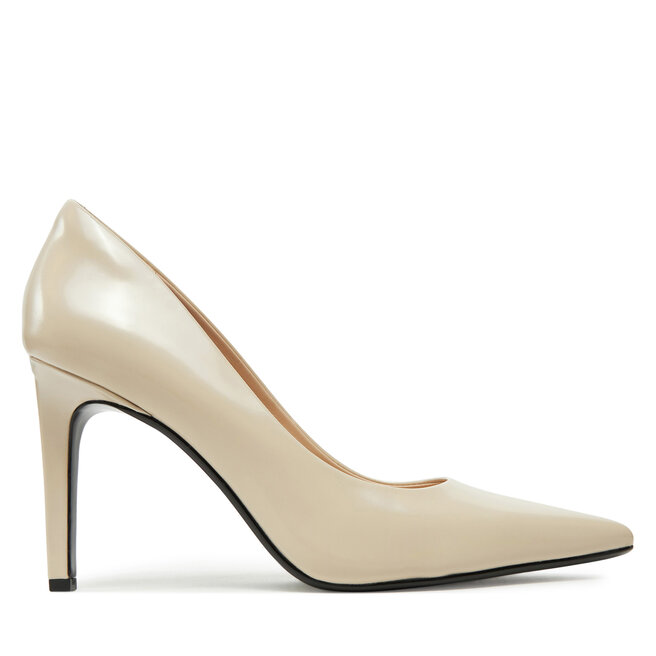 Szpilki Calvin Klein Heel Pump 90 - Brush L - Beżowy