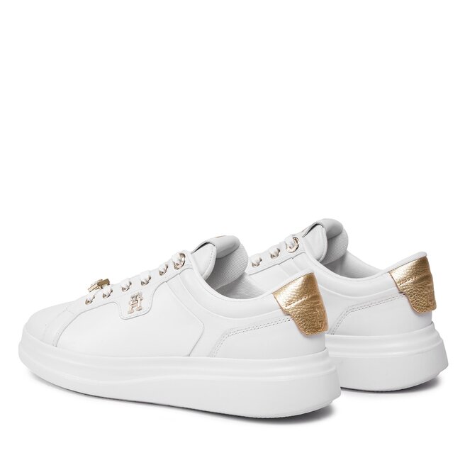Sneakersy Tommy Hilfiger Pointy Court Sneaker Hardware FW0FW07780 Biały
