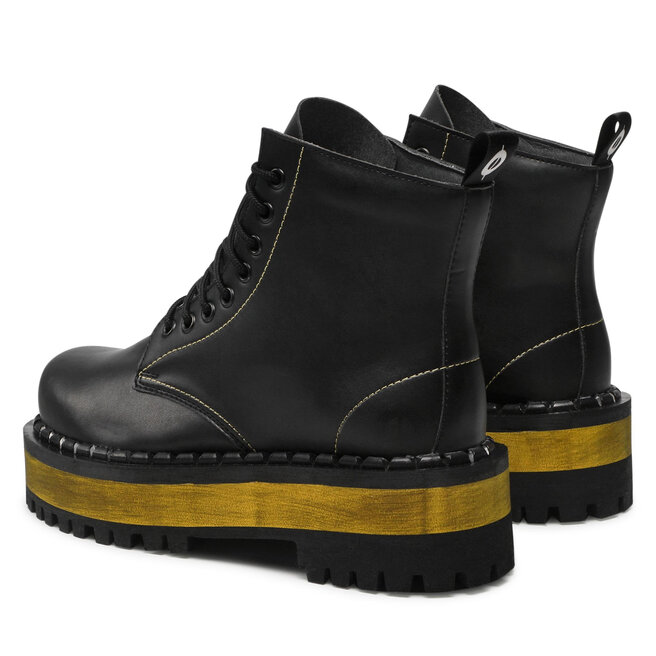 Altercore Klassiska kängor Altercore 653 Vegan Black/Yellow