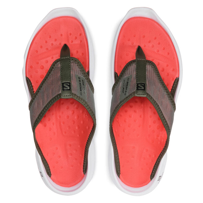 Salomon Σαγιονάρες Salomon Reelax Break 5.0 412777 31 M0 Deep Lichen Green/White/Cherry Tomato