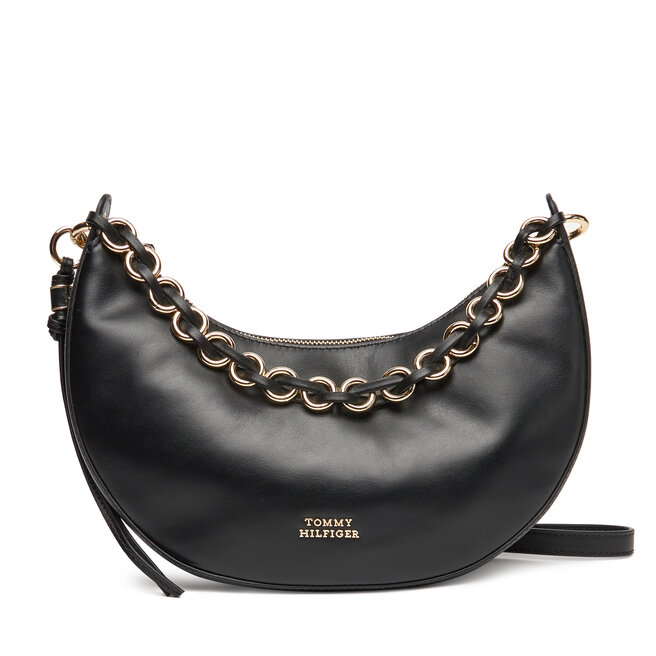 Torebka Tommy Hilfiger Moon Leather Crossover - Czarny