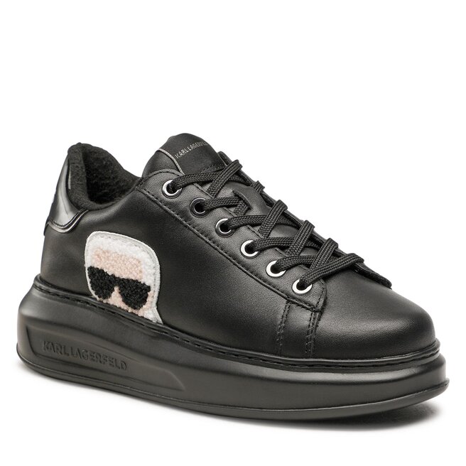 Sneakers KARL LAGERFELD KL62530W Black Lthr/Mono Black imagine noua gjx.ro