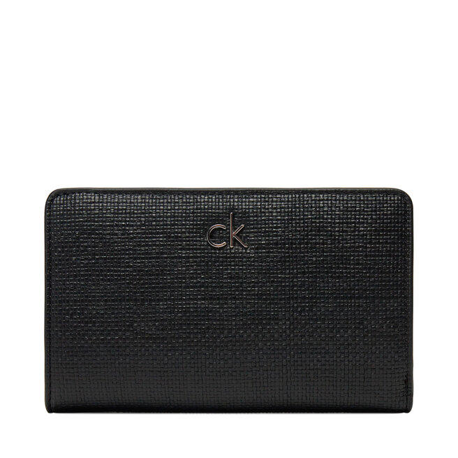 Duży Portfel Damski Calvin Klein Ck Daily Medium Bifold_Tex - Czarny