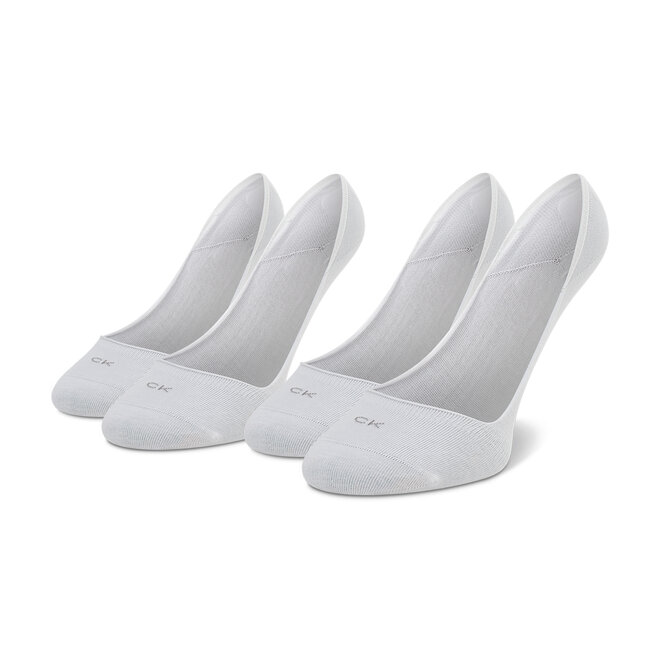Set de 2 perechi de șosete scurte de damă Calvin Klein 701218767 White 002