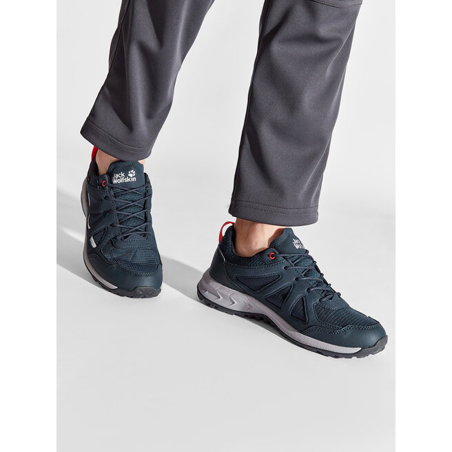 Jack Wolfskin Trekingová obuv Jack Wolfskin Woodland 2 Texapore Low M 4051271 Dark Blue/Red