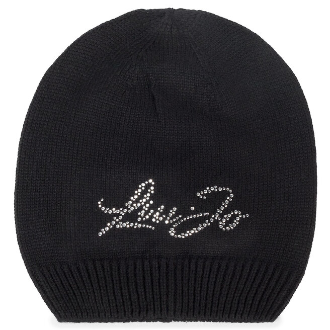 Bonnet Liu Jo Beanie Maglia Logo 269017 M0300 Black 22222