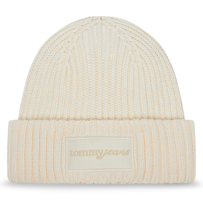 Czapka Tommy Jeans Script AW0AW17909 Écru -
