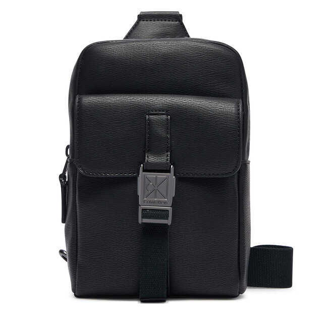 Saszetka Calvin Klein Emblem Hw Sling LV04D3507G Czarny -